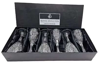 Buy Royal Doulton Crystal  A Set Of 6 Wine Glasses • 49.99£
