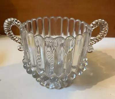 Buy Vintage Cut Glass Double Handle Bowl Dish Excellent Condition For Age • 15.99£