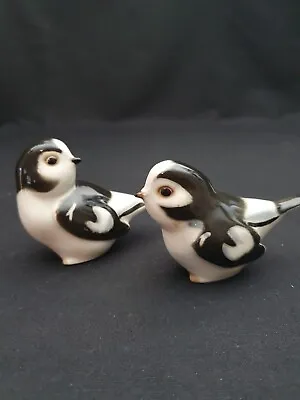 Buy 2 Vintage Lomonosov Porcelain Snow Bunting Birds Made In USSR • 19.99£