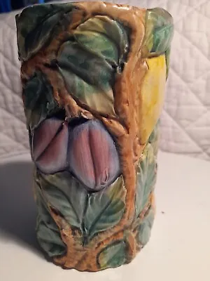 Buy Bassano Pottery Vase In Handpainted Fruit • 12£