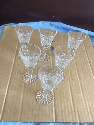Buy 6 Vintage Crystal Sherry Glasses,Size Shown • 1£