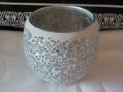 Buy Mosaic Tea Light Holder Crackle Glass Candle Holder Crazed Effect Gift New • 10£