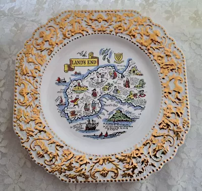 Buy Vintage Lord Nelson Decorated Souvenir Cornwall Map China Small Plate Tea • 6£