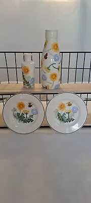 Buy Emma Bridgewater Wildflower Dandelion Milk Bottle Ink Vase And 2 6  Plates 1sts • 50£