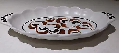 Buy Vintage 1950s Retro E Radford Woods Pottery Hand Painted Scalloped Serving Dish • 4.99£