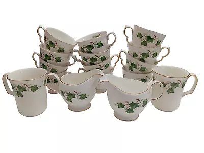 Buy Colclough Bone China Ivy Leaf Made In England Tea Set Cups Mugs Jugs 16 Pieces • 11£
