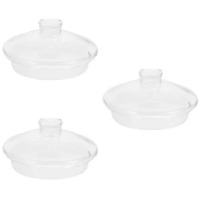 Buy  Set 3 Tea Pot Glass Cover Replacement Cup Lid Teapot Accessories Jug • 24.84£