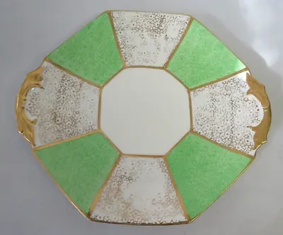 Buy Royal Staffordshire Bone China Green Gold White Cake Or Sandwich Serving Plate • 6.99£