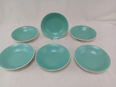 Buy 6 X Vintage Poole Pottery Twintone Ice Green /white Pasta Bowls • 18£