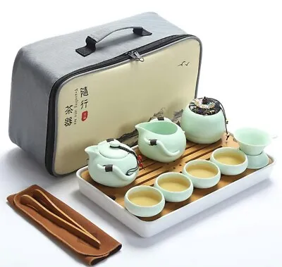 Buy Chinese/Japanese Ceramic Kungfu Tea Set,Portable Travel Tea Set With Teapot,Teac • 30£