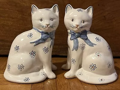 Buy A Pair Of Rye Pottery Cats - Nice Examples ! • 40£