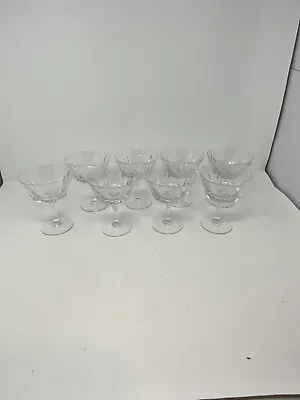 Buy 8 Royal Brierley Crystal Cut Glass Champagne Sherbet Glasses Coupes 4” • 47.35£