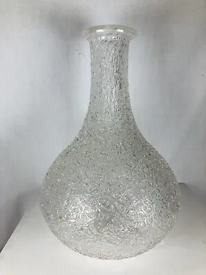 Buy Vintage Crackle Glass Vase Kralik, Harrach, Baccarat, Blenko Type • 12.99£