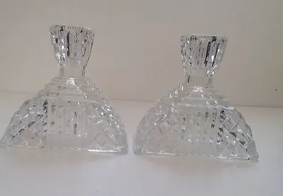 Buy Vintage Cut Glass Candle Stick Holders • 17.95£