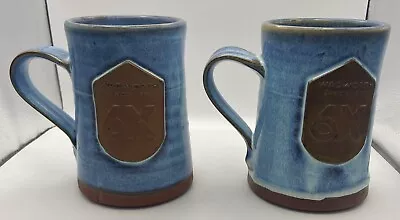 Buy Pair Of Large Wadworth 6X Beer Ale Studio Pottery Tankards White Horse Pottery • 12.99£