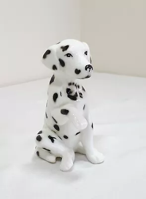 Buy Vintage Porcelain China Dalmation Figurine Ornament Sat With Paw Up - Marked W/e • 9.99£