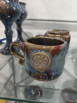 Buy Colm De Ris Irish Triskele Celtic Pottery Mug Made In Ireland Handcrafted • 88.62£