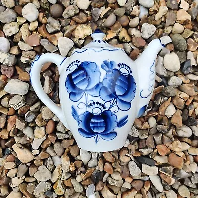Buy Hand Painted Blue & White Russian Gzhel Pottery Teapot • 10£