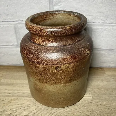 Buy Vintage Glazed Stoneware Storage Utensil Jar Pot Vase Kitchen Farmhouse Rustic • 14.99£