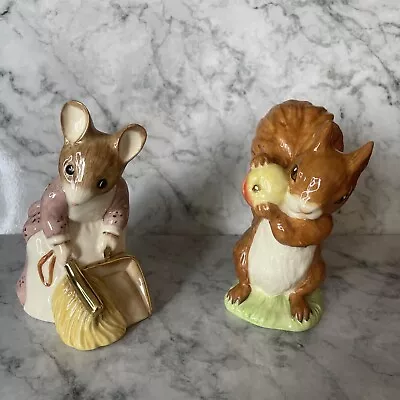 Buy Beswick Hunca Munca And Squirrel Nutkin Figures With Gold Detail Ltd Edition • 25£