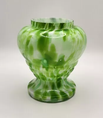 Buy Antique Art Deco Bohemian Franz Welz Czech Spatter Glass Posy Frog Vase  • 28£