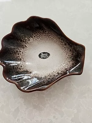 Buy Ceramic Brown Seashell Lava Pottery Honiton Flower Dish Trinket Dish 70s 1970 • 5.99£
