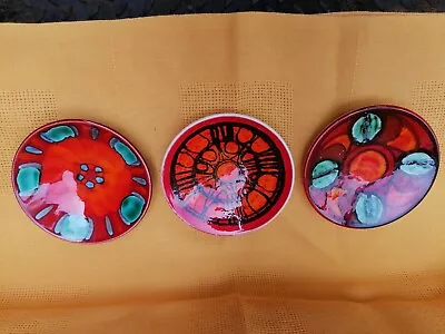Buy 3 Vintage Poole Pottery Pin Dishes In Perfect Condition • 31£