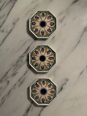 Buy Quimper France Set Of Three Small Decorative Plates In Excellent Condition  • 10£