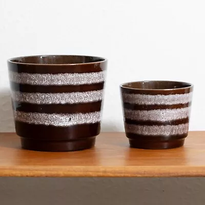 Buy Two Scheurich West German Pottery Purple Plant Pots, 806-19, 806-14 • 30£