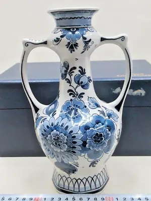 Buy Royal Goedewaagen Blue Delft Vase With Ears Made In The Netherlands From Japan • 143.06£