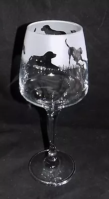 Buy New 'LABRADOR' Hand Etched Large Wine Glass With Gift Box - Unique Gift! • 13.99£