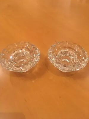 Buy A Pair Of Vintage French Glass Candlestick Holders • 18.60£