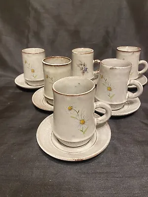 Buy Vintage Creigiau Studio Pottery 6 X Coffee Cups And Saucers. Welsh Cardiff • 49.99£
