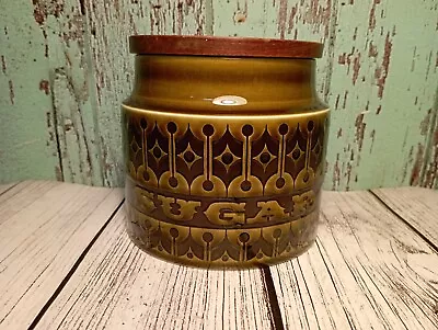 Buy Hornsea Heirloom Green Sugar Storage Jar 1960s  Vintage Ceramic Kitchenalia Pot. • 22.80£
