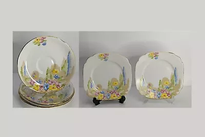 Buy Royal Standard China Windsor Hand Painted Side Plates X2 Saucer X3 Craft Project • 14.99£