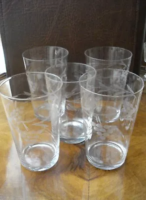 Buy 5 X TUMBLERS ANTIQUE CUT GLASS SET OF STUART CRYSTAL STOURBRIDGE LEAD CRYSTAL • 89.99£