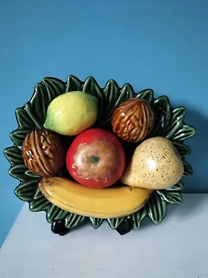 Buy Plate Of Ornamental Ceramic Glazed Fruit - Made In Portugal • 25£