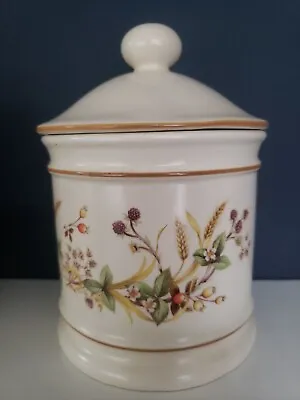 Buy Vintage M&S Ceramic Beige Storage Jars With Lid St Michael  Harvest  Design • 9.99£
