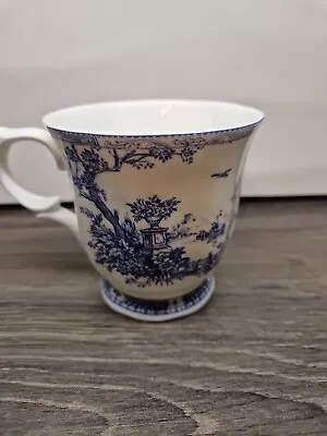 Buy Blue Italian Toile Coffee Mug By Queen's • 5.99£
