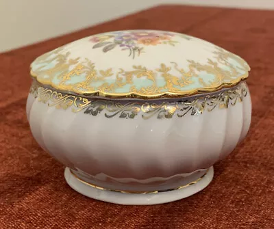 Buy Dresden China Germany Porcelain Floral Trinket Pot App 3.75” X 2.5” Tall • 3.50£