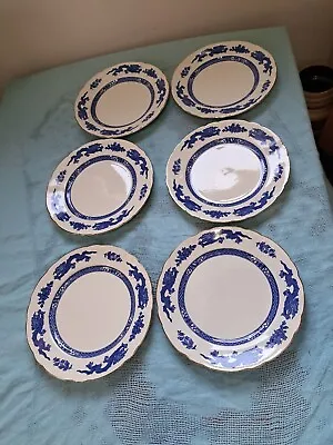 Buy Set Of 6 Royal Cauldon Blue Dragon Dinner Plates 10 1/2  • 50£