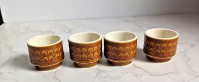 Buy Set Of 4 Vintage Hornsea Pottery Saffron Egg Cups, Retro Print • 20£