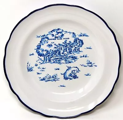 Buy VTG Disney Winnie The Pooh Blue Toile Dinnerware Salad Bowl 4 Pieces Stoneware • 377.29£