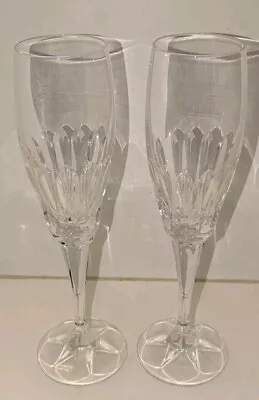 Buy 🥂beautiful Pair Of Thomas Webb Crystal  Cleopatra  Champagne Flutes / Glasses • 20£