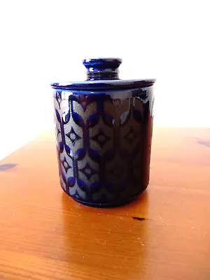 Buy Vintage Hornsea Heirloom Midnight Blue Jam Pot With Lid. Charity Sale • 5£