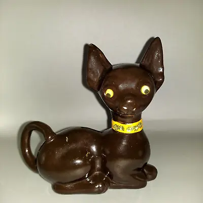 Buy Vintage Chihuahua Dog Figurine Brown Pottery Jeweled Collar California Ceramic • 19.20£