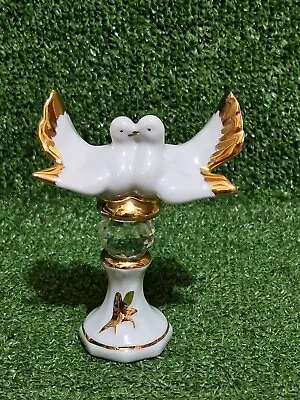 Buy Capodimonte Porcelain Swarovski Crystal Doves Love Birds Figurine Polaris Rare • 24.99£