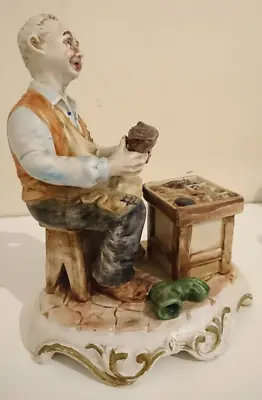 Buy Capodimonte Porcelain - The Cobbler - Figurine/Ornament - Made In Italy, Vintage • 17.99£