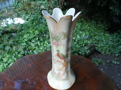 Buy Vintage Crown Ducal Ware Vase WITH PEACOCK PATTERN • 12£