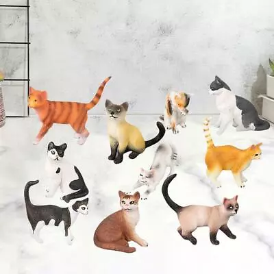 Buy Cat Figurines Cute Educational For Christmas Birthday Gift Collection Kids • 19.63£